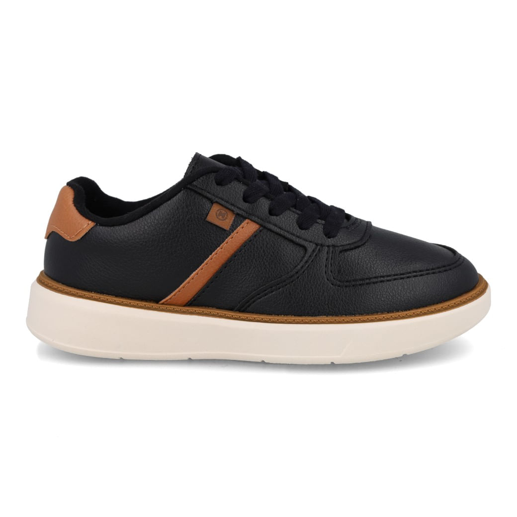 Molekinho Tenis 2861-216-24995-78651 Preto-Camel Sint_3__